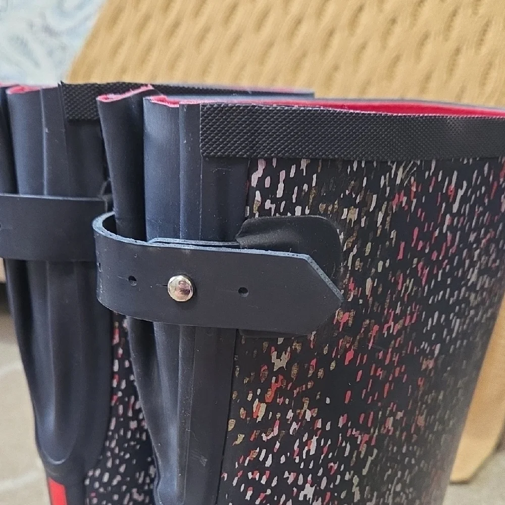Joules 'Welly Print' Adjustable Tall Rain Boots - Size 8